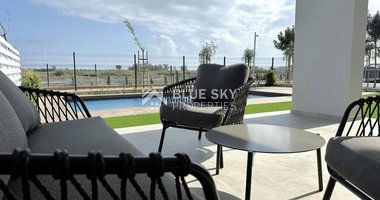 Brand new fully furnished two bedroom garden apartment with private pool for rent in Zakaki in Sunset Gardens complex