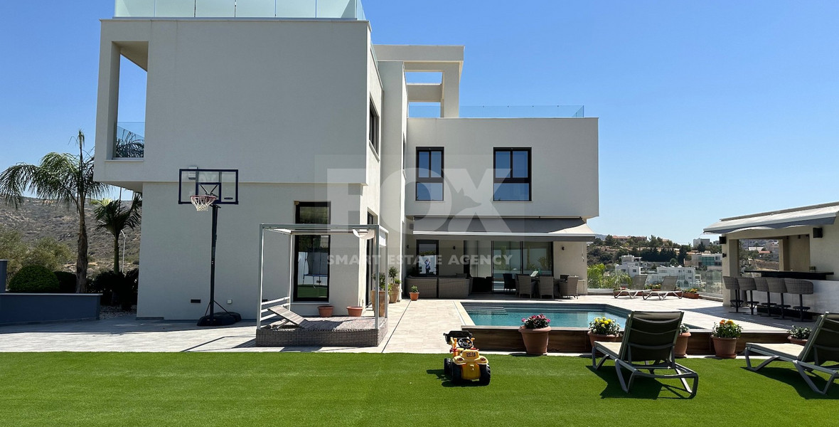 Luxurious Modern 5 bedroom furnished Villa with Premium Features near all schools and arteries of Limassol in a quiet residential location.