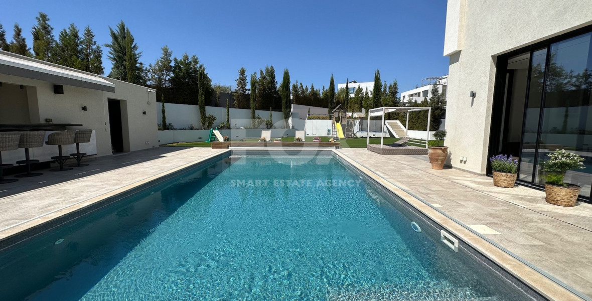 Luxurious Modern 5 bedroom furnished Villa with Premium Features near all schools and arteries of Limassol in a quiet residential location.