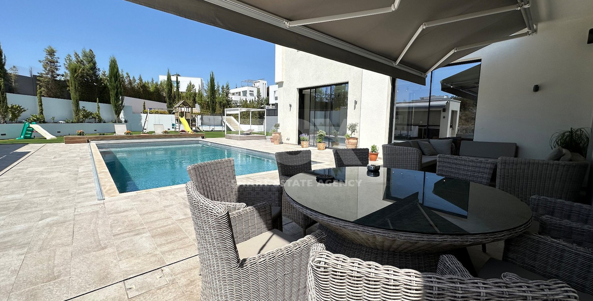 Luxurious Modern 5 bedroom furnished Villa with Premium Features near all schools and arteries of Limassol in a quiet residential location.