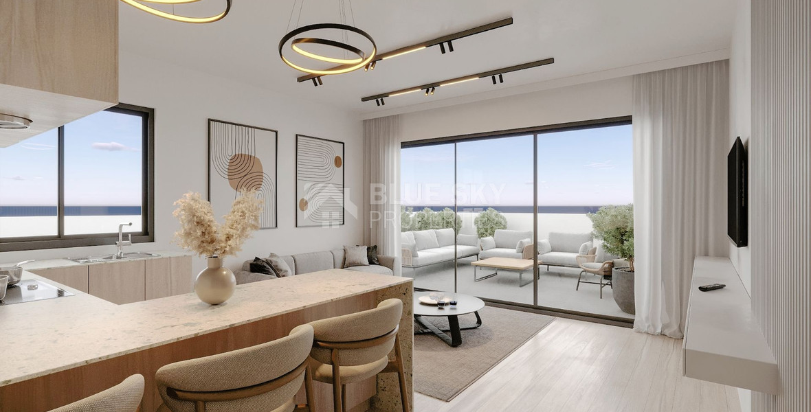 For sale : One bedroom luxury apartment on ground floor in Kissonerga, Paphos