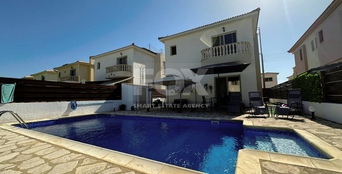 Three Bedroom Detached Villa with Private Pool in Mandria, Paphos