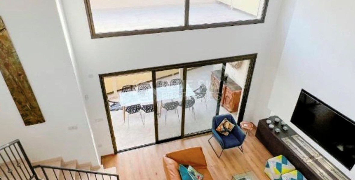 Furnished modern 5 bedroom villa with private roof terrace pool offering panoramic sea views.