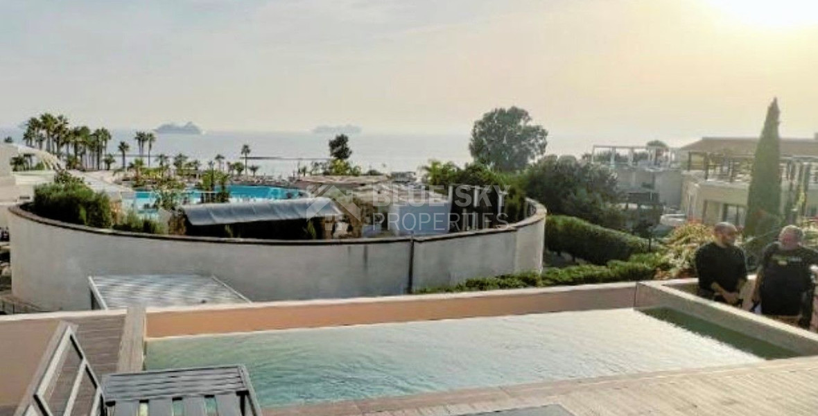 Furnished modern 5 bedroom villa with private roof terrace pool offering panoramic sea views.