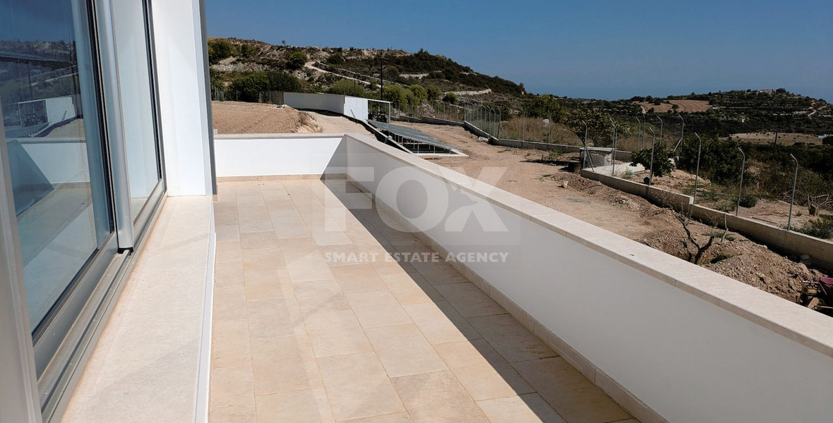 Detached Villa 4 bedroom + office, 4 bathrooms with 1 guest toilets panoramic sea views located at Mesa Chorio, Paphos.