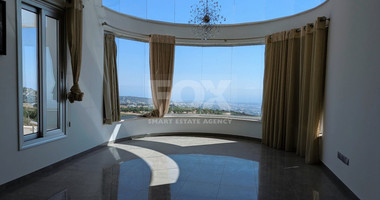 Detached Villa 4 bedroom + office, 4 bathrooms with 1 guest toilets panoramic sea views located at Mesa Chorio, Paphos.