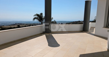 Detached Villa 4 bedroom + office, 4 bathrooms with 1 guest toilets panoramic sea views located at Mesa Chorio, Paphos.