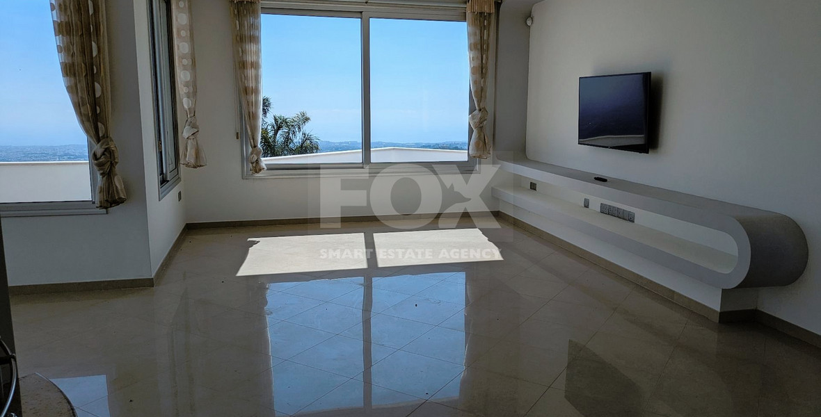 Detached Villa 4 bedroom + office, 4 bathrooms with 1 guest toilets panoramic sea views located at Mesa Chorio, Paphos.