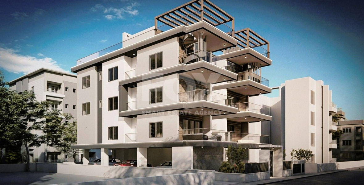 Brand New-Under Construction, Modern Design Two Bedroom Top Floor Apartment With Roof Garden And Pool in Ypsonas Area