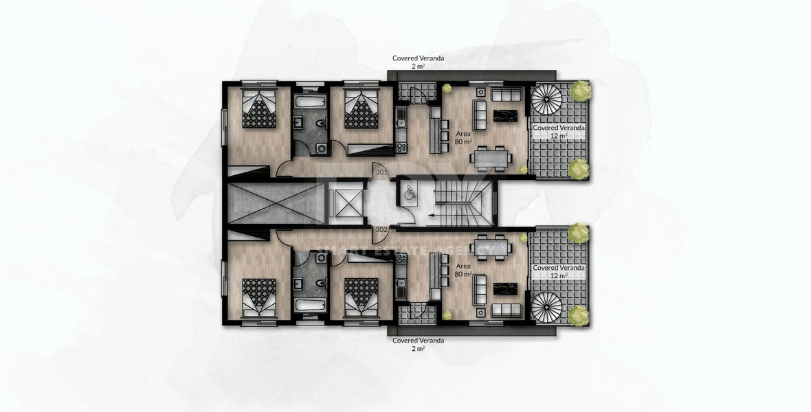 Brand New-Under Construction, Modern Design Two Bedroom Top Floor Apartment With Roof Garden And Pool in Ypsonas Area