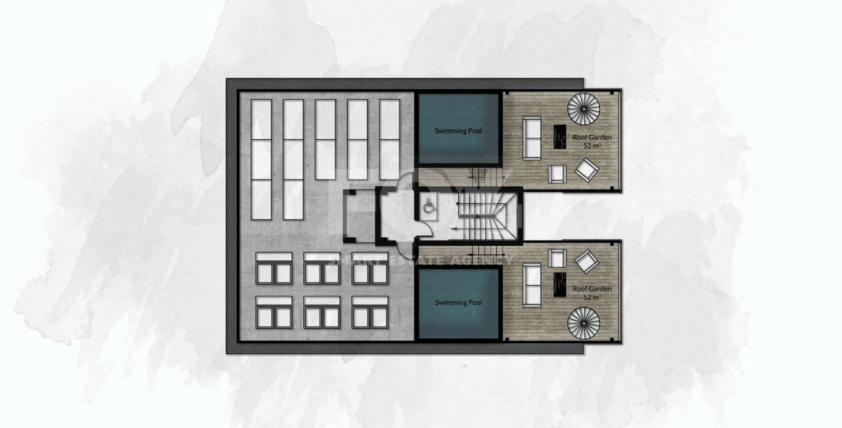 Brand New-Under Construction, Modern Design Two Bedroom Top Floor Apartment With Roof Garden And Pool in Ypsonas Area