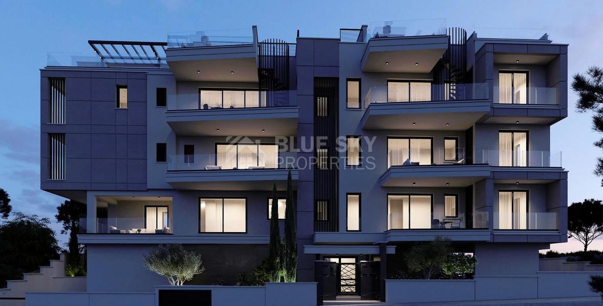 Spacious-Modern Design Top Floor Two Bedroom Apartment With Roof Garden And Pool In Panthea Area