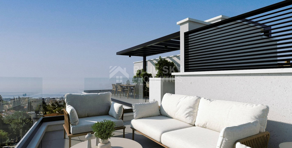 Spacious-Modern Design Top Floor Two Bedroom Apartment With Roof Garden And Pool In Panthea Area