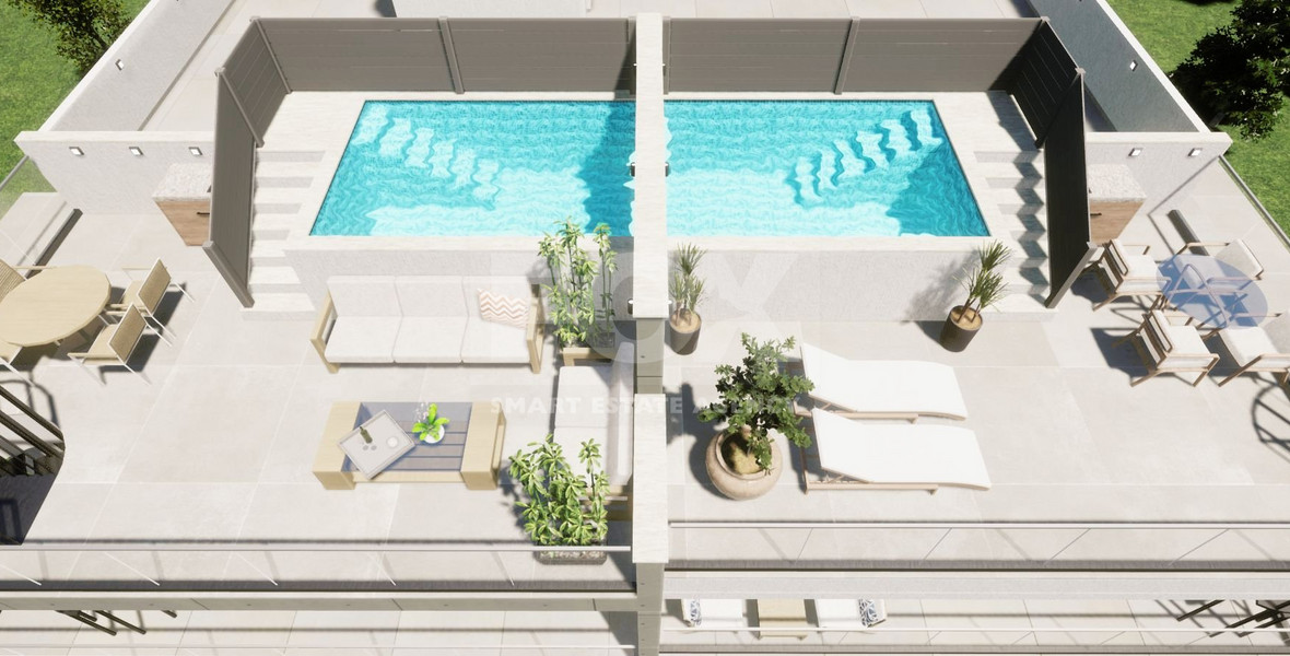 Brand New-Modern Design Two Bedroom Top Floor Apartment With Roof Garden And Pool, Walking Distance From Limassol Marina