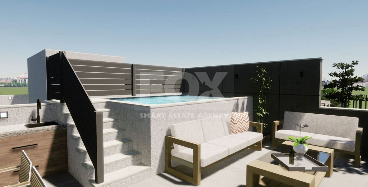 Brand New-Modern Design Two Bedroom Top Floor Apartment With Roof Garden And Pool, Walking Distance From Limassol Marina