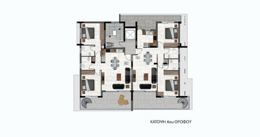 Brand New-Modern Design Two Bedroom Top Floor Apartment With Roof Garden And Pool, Walking Distance From Limassol Marina