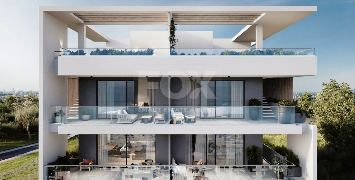 Top floor Two bedroom apartment with roof garden for sale in Agios Athanasios, Limassol