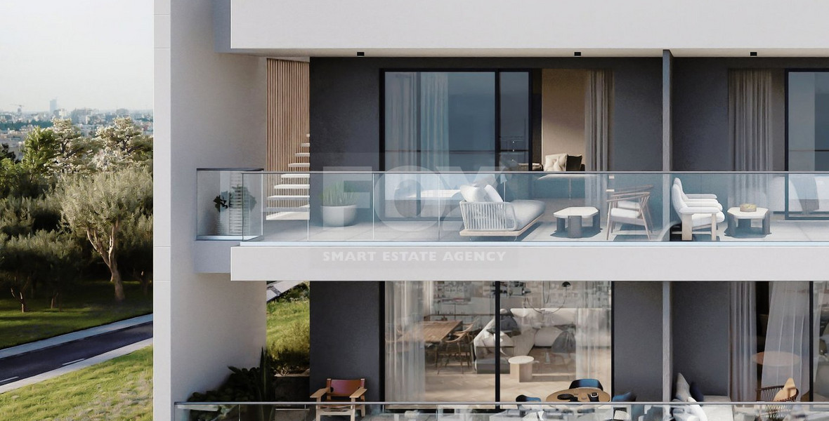 Top floor Two bedroom apartment with roof garden for sale in Agios Athanasios, Limassol