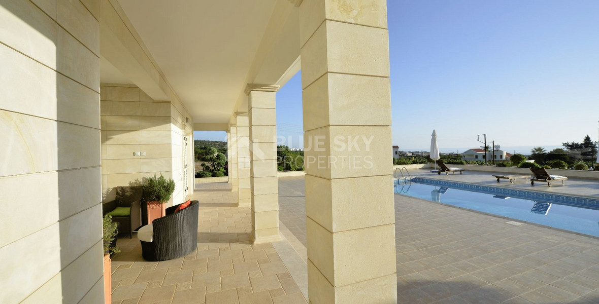 Luxury seven Bedroom Villa for Sale in Peyia Village with Sea Views & Heated Pool | Paphos, - Title deeds available