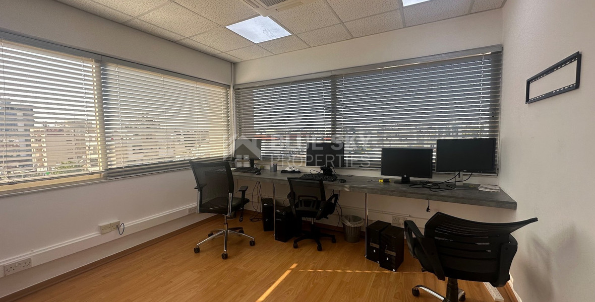 Modern office fully furnished and equipped with computers, server, to Rent In Agios Nikolaos Limassol