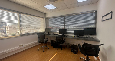 Modern office fully furnished and equipped with computers, server, to Rent In Agios Nikolaos Limassol