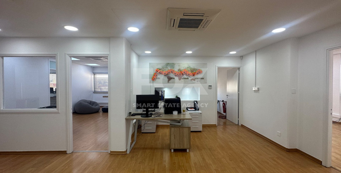 Modern office fully furnished and equipped with computers, server, to Rent In Agios Nikolaos Limassol