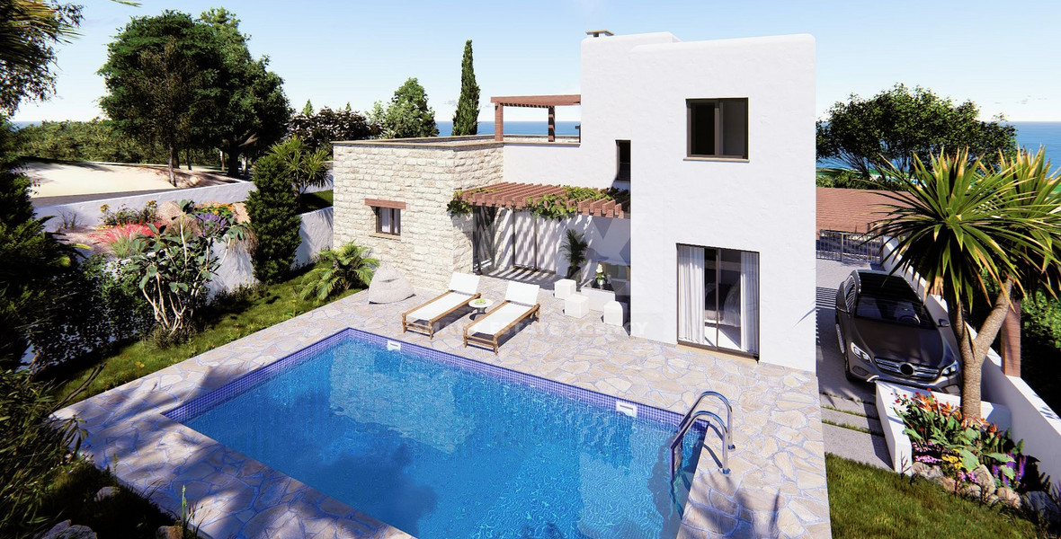 Four bedroom sea view villas in Argaka Village , Paphos