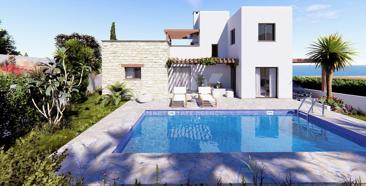 Four bedroom sea view villas in Argaka Village , Paphos