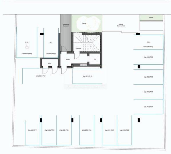 Top floor three bedroom apartment with roof garden for sale in Neapoli, Limassol