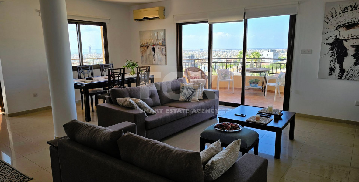 Two Bedroom Apartment For Rent With  A Spectacular View in Agia Phylaxi, Limassol