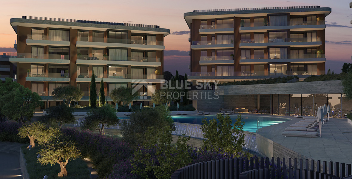 One bedroom apartment for sale with Sea and City View in Germasogeia, Limassol