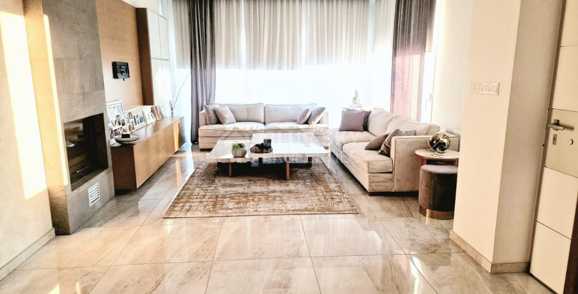 Luxurious five bedroom detached house with garden and swimming pool for sale in Agios athanasios