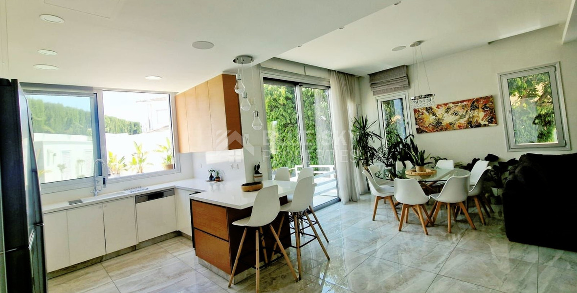 Luxurious five bedroom detached house with garden and swimming pool for sale in Agios athanasios