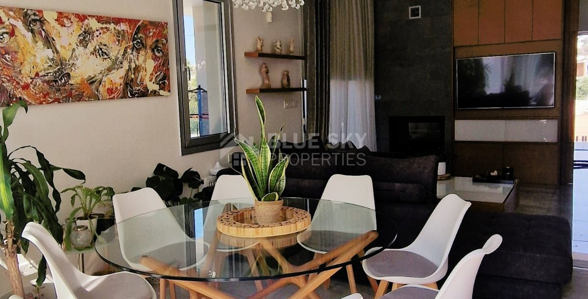 Luxurious five bedroom detached house with garden and swimming pool for sale in Agios athanasios