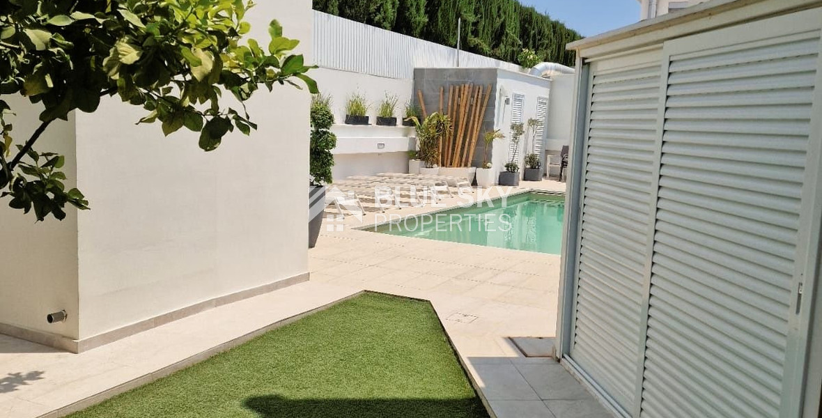 Luxurious five bedroom detached house with garden and swimming pool for sale in Agios athanasios