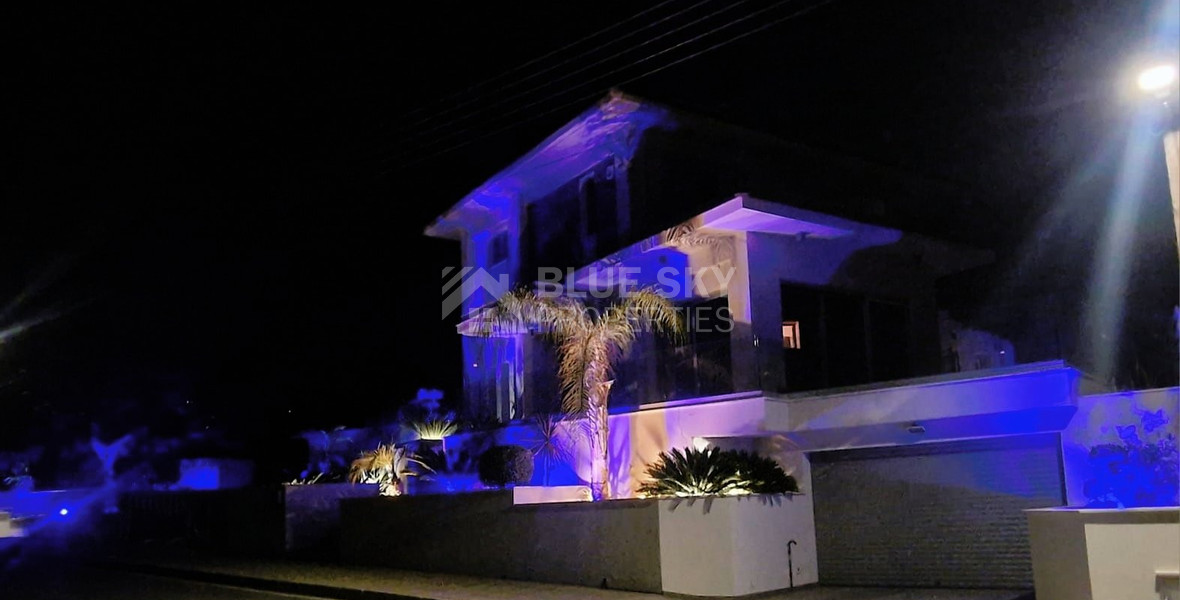 Luxurious five bedroom detached house with garden and swimming pool for sale in Agios athanasios