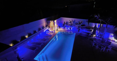 Luxurious five bedroom detached house with garden and swimming pool for sale in Agios athanasios