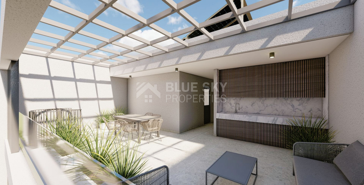 Brand New-Modern Design Two Bedroom Top Floor Apartment With Roof Garden In Zakaki
