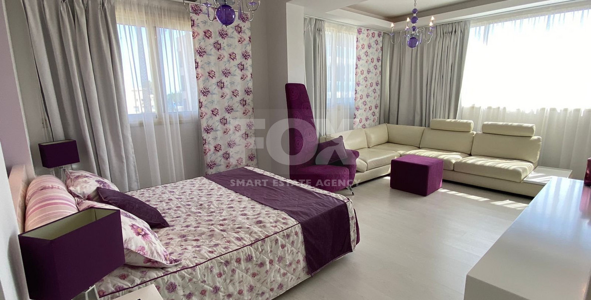 Luxurious fully furnished three bedroom penthouse for rent in Germasogeia Tourist Area