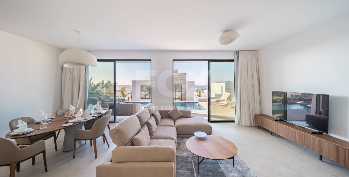 For sale , Modern Fully Furnished Detached Villa with Pool in Chlorakas- COMPLETED-