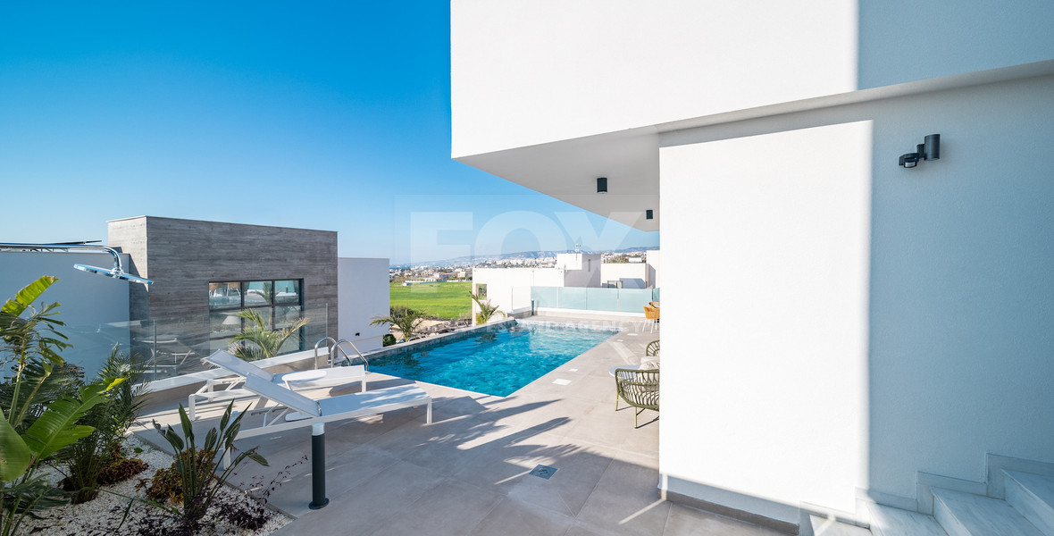 For sale , Modern Fully Furnished Detached Villa with Pool in Chlorakas- COMPLETED-