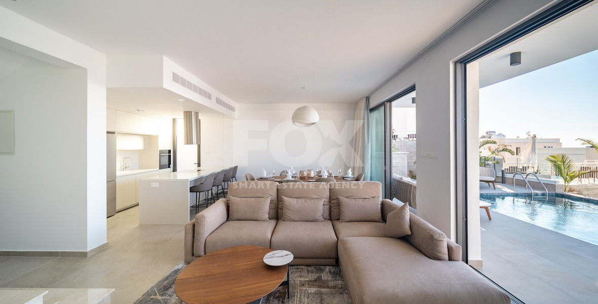 For sale , Modern Fully Furnished Detached Villa with Pool in Chlorakas- COMPLETED-