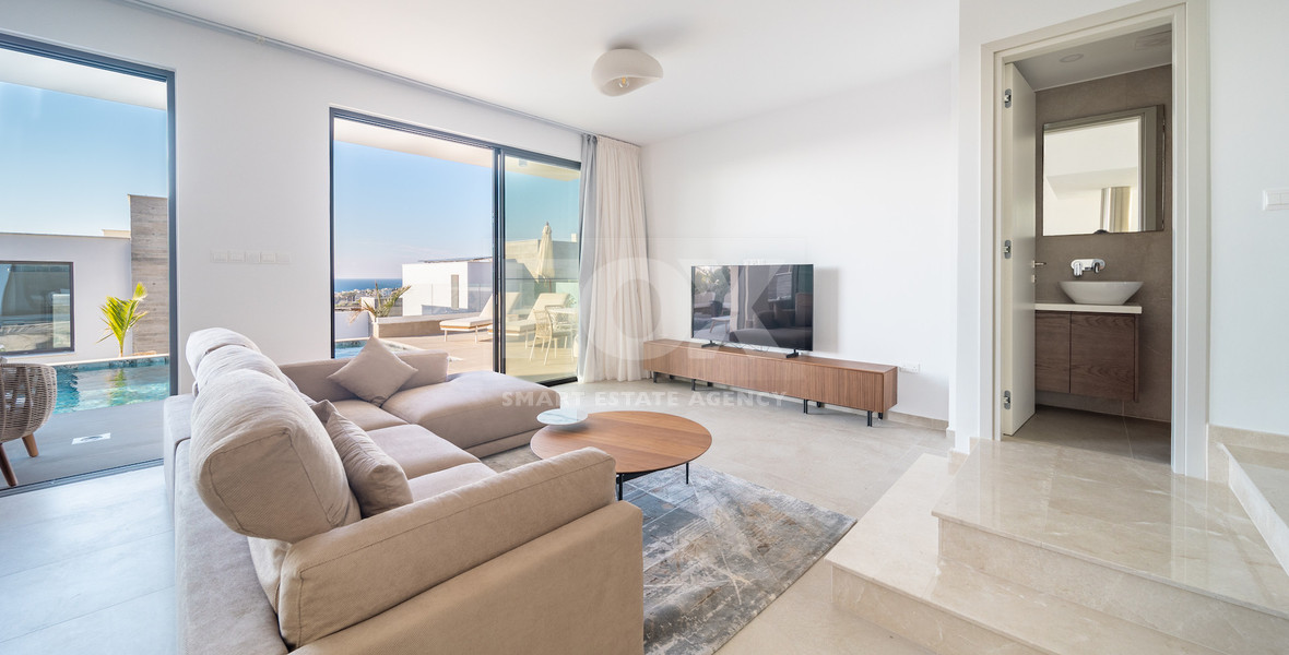 For sale , Modern Fully Furnished Detached Villa with Pool in Chlorakas- COMPLETED-