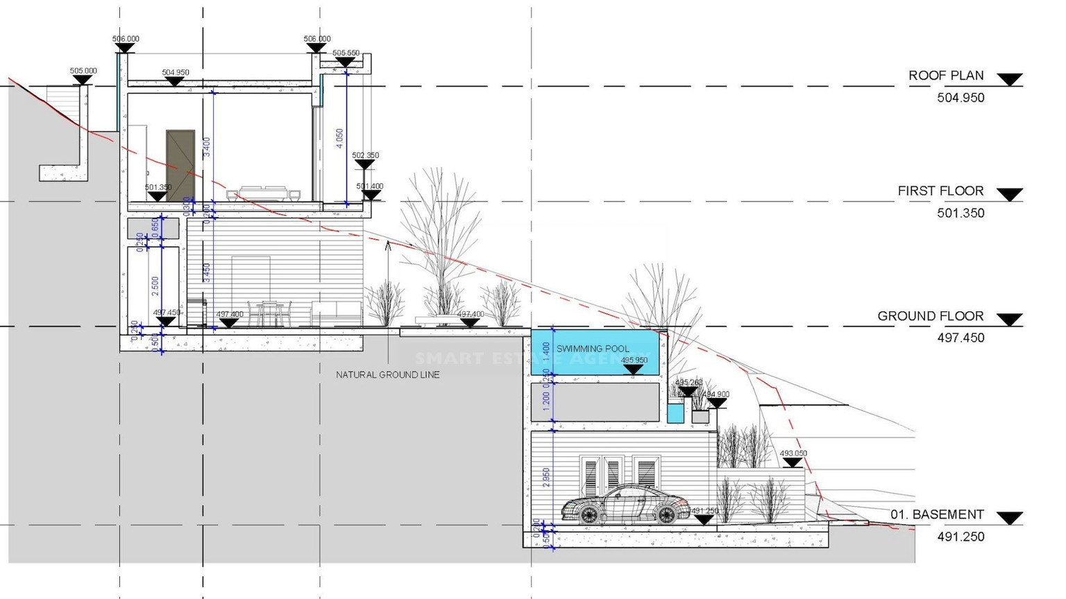 Luxury detached villa with three bedrooms in Tsada