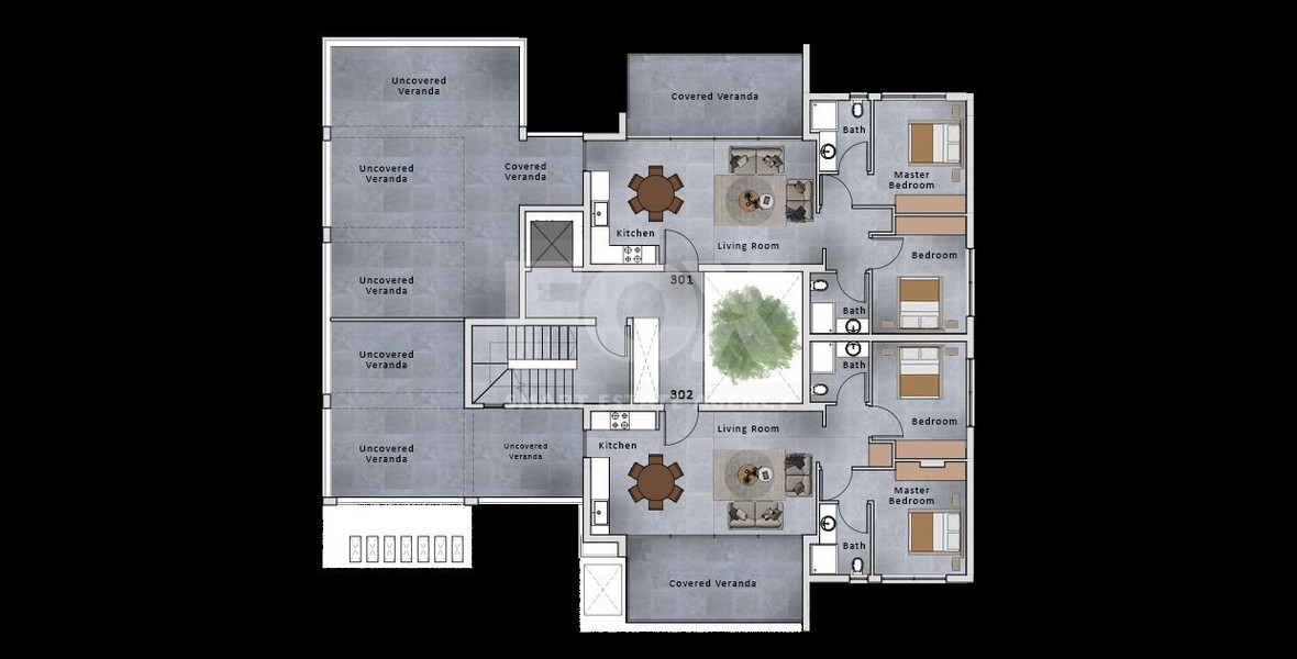 Stylish Two Bedroom Apartment in Universal, Paphos