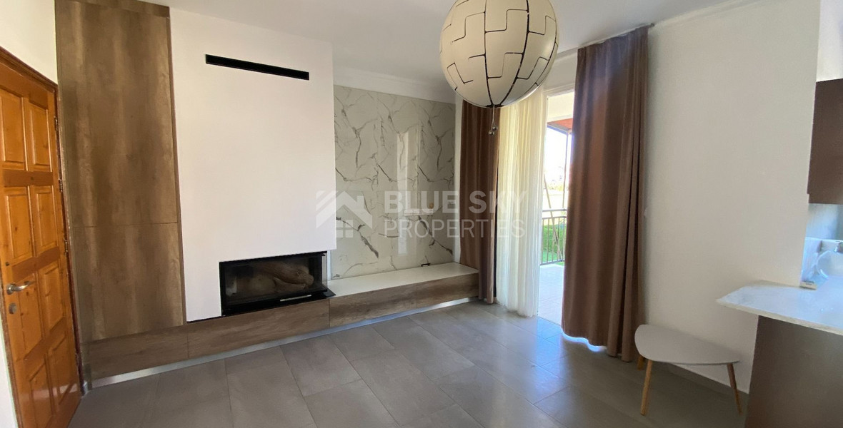 Modern Two Bedroom Apartment with Fireplace in Kato Pafos