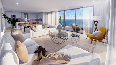 Three bedroom seaside apartment  in a coastline area in Kato Paphos, for sale .