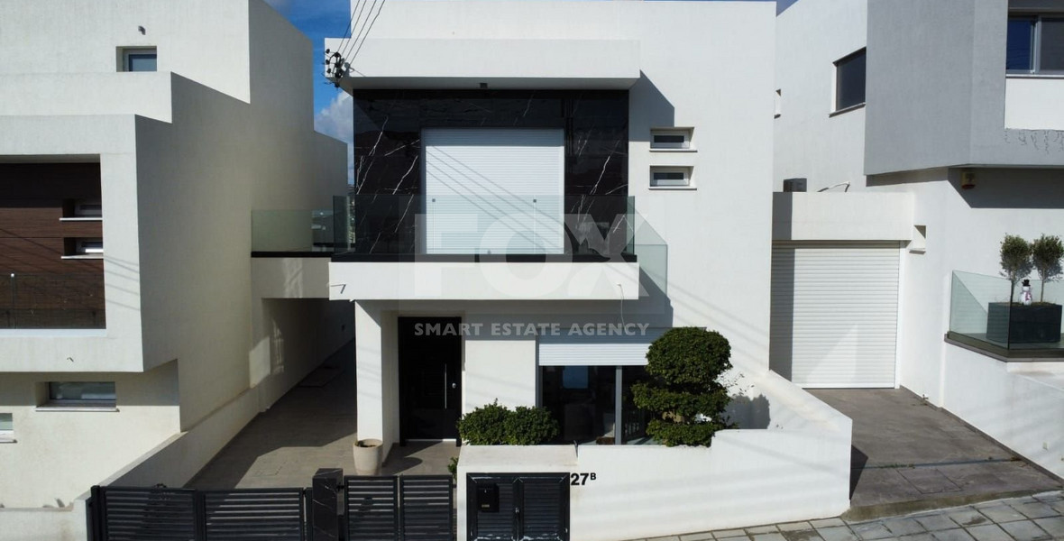 Modern Three-Bedroom Detached House in Agia Fyla with Sea & City Views