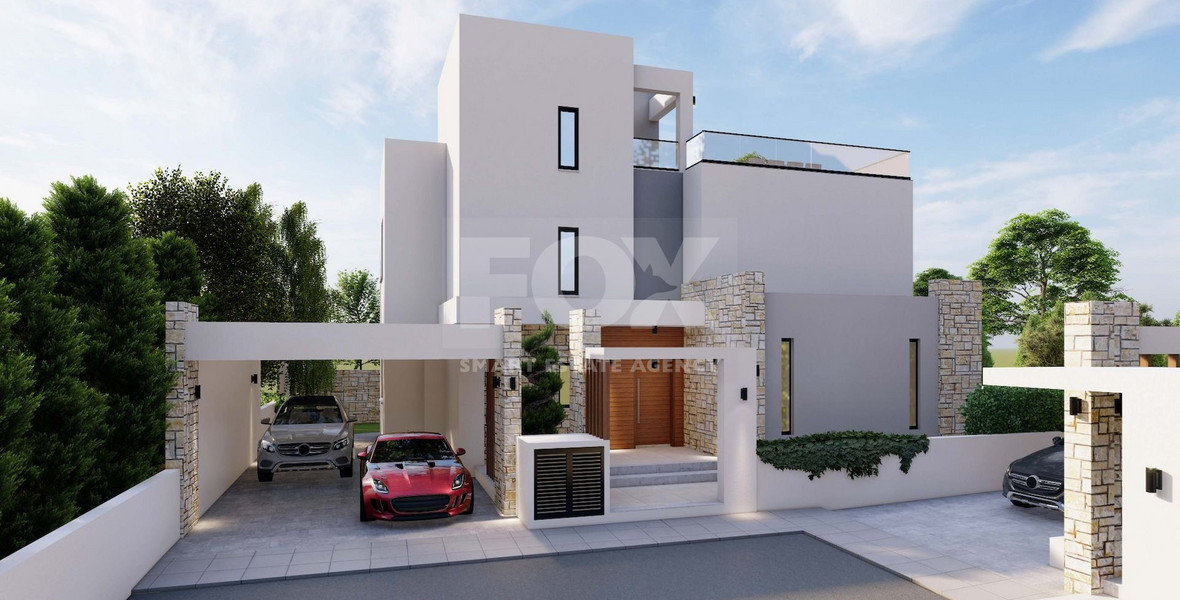 Five bedroom luxury villa with roof terrace in Chlorakas, Paphos