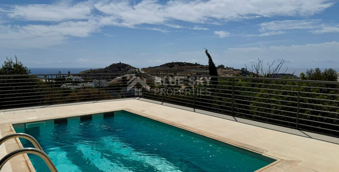 Modern two-bedroom apartment with sea view and pool for rent In Agios Tychonas